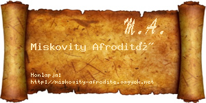 Miskovity Afrodité névjegykártya